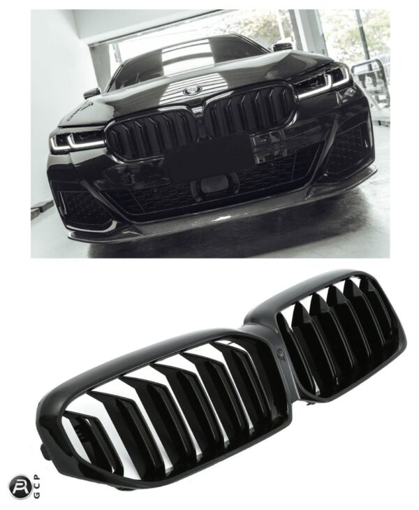 BMW 5 SERIE G30 G31 LCI Vanaf 2020 SPORT RADIATOR GRILL DUBBELE BEUGEL GLOSS ZWART