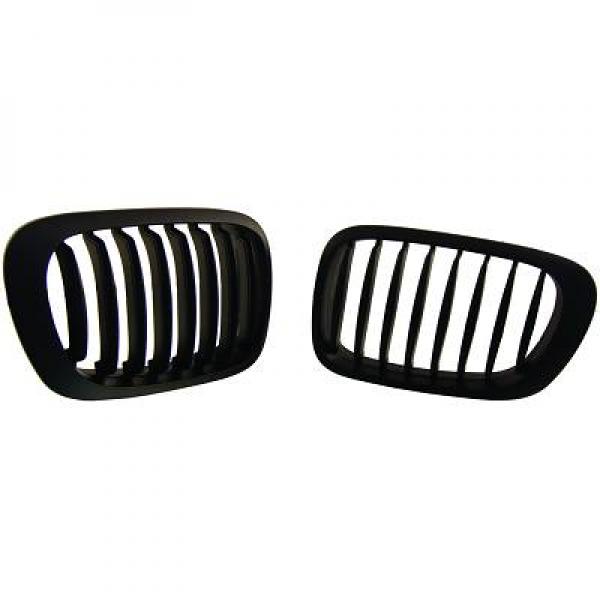 Grille Nieren BMW E46 Coupe/Cabrio Mat Zwart