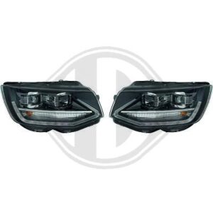 Volkswagen T6 - 	Koplampenset 15-19 CLEAR GL./BLACK