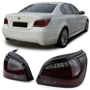 LED Lightbar Rückleuchten mit LED Blinker Rot Schwarz für BMW 5er E60 07-10
