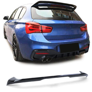 Achterspoiler dakrandspoiler sportlook zwart glans voor BMW 1 serie F20 F21 vanaf 15 (39745)