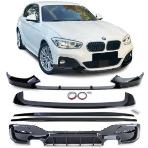 Bodykit spoiler dorpel diffuser sport optiek zwart voor BMW 1 serie F20 F21 vanaf 15