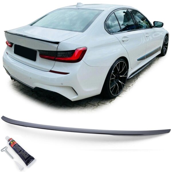 Sport achterspoiler lip zwart glanzend voor BMW 3-serie G20 sedan vanaf 18