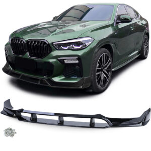 Frontspoiler Lip Performance Typ 2 Glans Zwart passend voor BMW X6 G06 Vanaf 2019