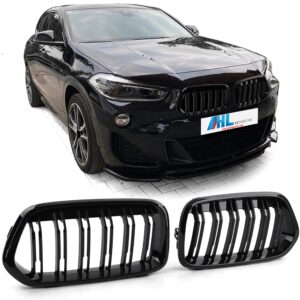 BMW X2 F39 vanaf 18 - Sport Radiator Grille double bar performance (Glans Zwart)