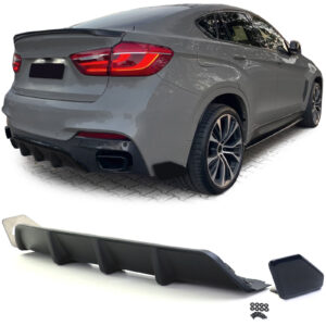 Achterdiffusor performance zwart mat passend voor BMW X6 F16 14-19