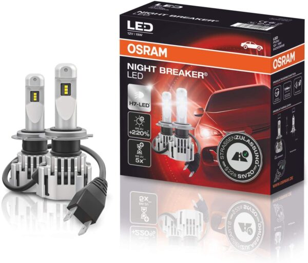 OSRAM NACHTONDERBREKER H7-LED; Tot 220% meer helderheid, eerste legale LED H7-dimlicht met straatgoedkeuring