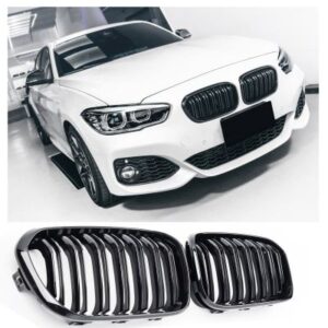 BMW F20/F21 Lci 1 serie Bj 2015-2019 Duo Spaken Glans Zwart Grill set