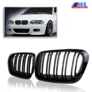 Grill DubbelSpijls Glanzen Zwart BMW 3 serie Cabrio/Coupe  bj 98-01.