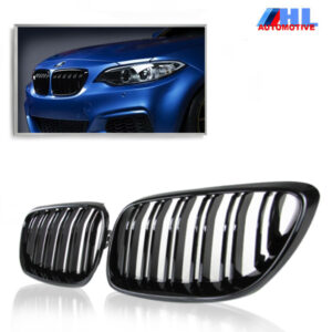 Grill Dubbel Spijl Glanzend Zwart BMW F22/F23 bj 14 - 16.