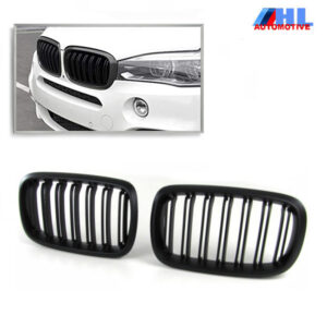 Grille DubbelSpijls Mat Zwart BMW F15/F16  bj 13-18.