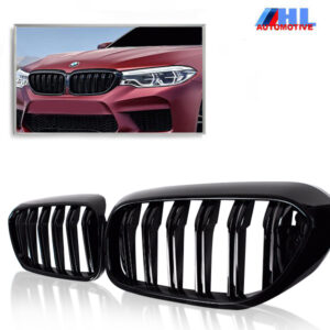 Grill DubbelSpijls Glanzend Zwart BMW G30/G38 bj vanaf 2016.