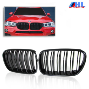 Grill DubbelSpijls Glanzend Zwart BMW X3 F25  bj 10-14.