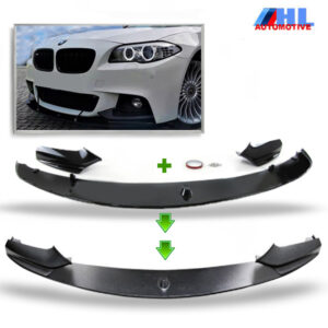 M-PERFORMANCE look front spoiler Glanzend zwart BMW F10/F11 vanaf bj 2010.