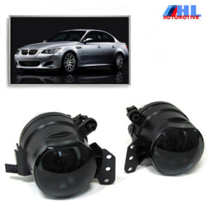 Mistlampen Zwart met projector  BMW  E60/E61 bj 03-07.