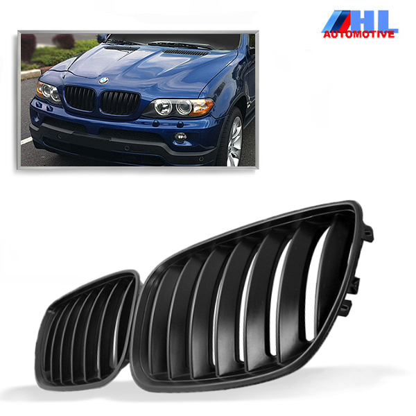 Grille Enkelespijls Glanzend Zwart BMW X5 serie E53 bj 03-07