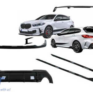 MP   spoilers Kit voor BMW 1 Serie F40 M Sport (2019-Up) in Piano Black