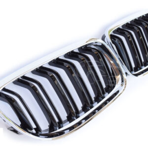 Grille Dubbelspijls Chrome Glanzend zwart BMW E90/E91 LCI bj 08 - 12.